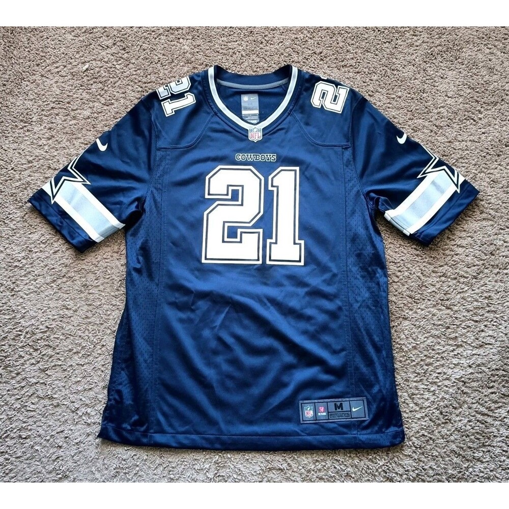NFL Dallas Cowboys Jersey Men's Size Medium Ezekiel Elliot #21 Navy Blue